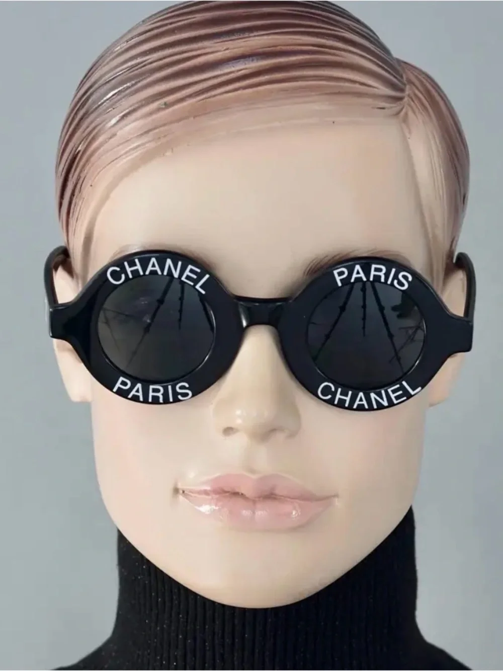 🕶️ Vintage Round Sunglasses - black/black